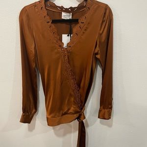 Sezane- Tops | Blouse Elina | Caramel size 40